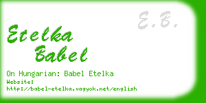 etelka babel business card